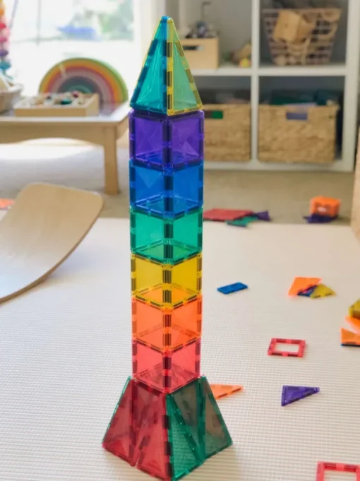Connetix Tiles Magnetic Building Set - Starter Pack 62 Rainbow