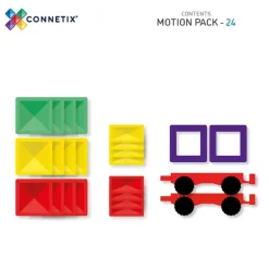 Connetix Tiles Magnetic Building Set - Motion Pack 24 Piece Rainbow