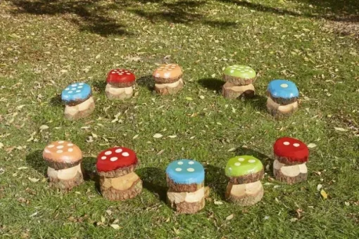 Cosy Mini Mushroom Number Seats (Direct Shipping Item)