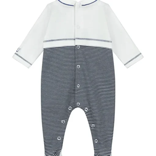 Emile et Rose Boys Dylan Babygrow in Navy and White