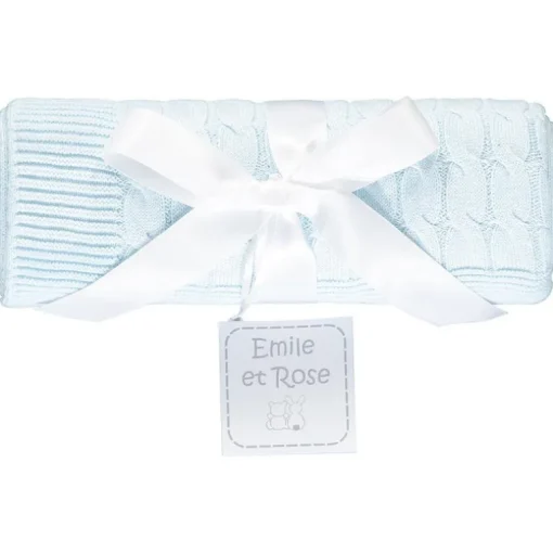Emile Et Rose New Style Blue Knitted Blanket