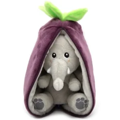 Flipetz Reset the Elephant/Aubergine 2-in-1 Soft Plush Collectable