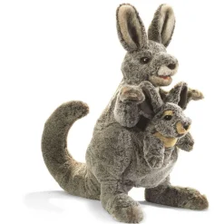 Folkmanis Kangaroo and Joey Hand Puppet