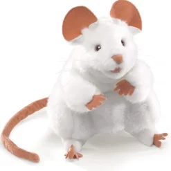 Folkmanis White Mouse Hand Puppet