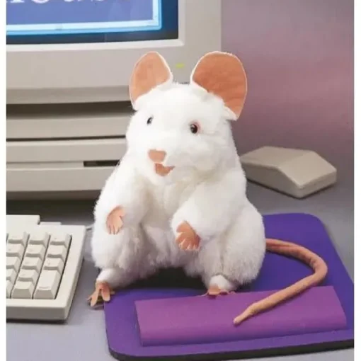Folkmanis White Mouse Hand Puppet