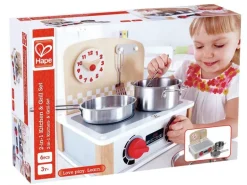 Hape 2-in-1 Kitchen & Grill Set E3151 (Direct Shipping UK Only)