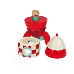 Janod Small Red Magnetic Rocket with astronaut