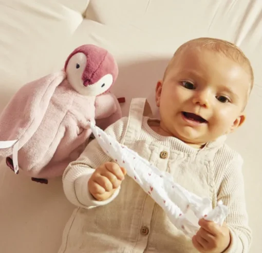 Kaloo Kissing Plush Penguin Pink