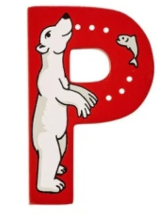 Lanka Kade Wooden Animal Letter P