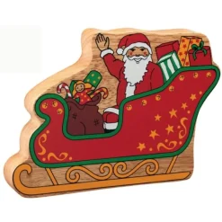 Lanka Kade Wooden Father Christmas in a Sleigh