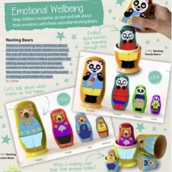 Learn Well Nesting Emotion Brown Bears