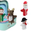 Limited Edition Christmas Set of My First Hand puppets in a Suitcase