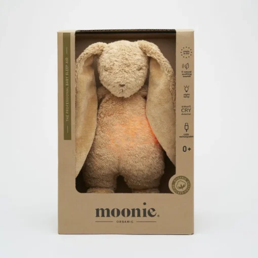 Moonie Cappuccino Nature Bunny - The Organic Hummy Bunny with Lamp
