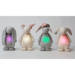 Moonie Grey/Pink Cloud Sound And Light Rabbit