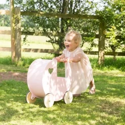 Moover Doll’s Pram - Red Or Natural (Direct Shipping)