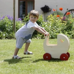Moover Doll’s Pram - Red Or Natural (Direct Shipping)