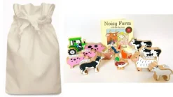 Noisy Farm Story Sack with Lanka Kade Animals and Tractor