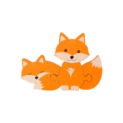Orange Tree Wooden Fox Puzzle
