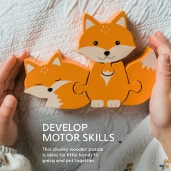 Orange Tree Wooden Fox Puzzle