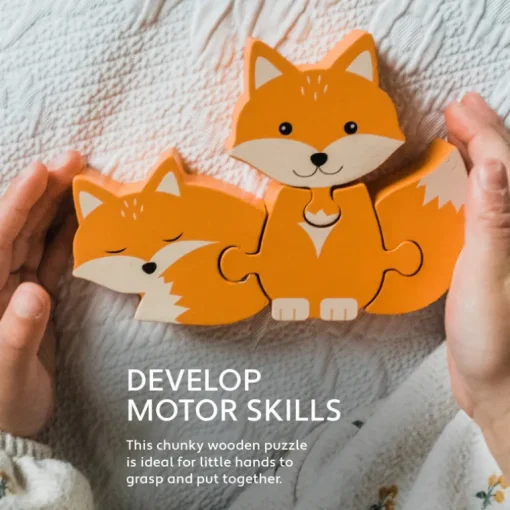 Orange Tree Wooden Fox Puzzle