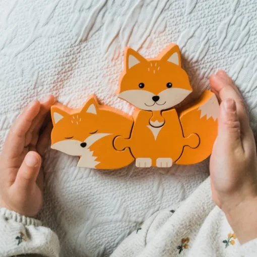 Orange Tree Wooden Fox Puzzle