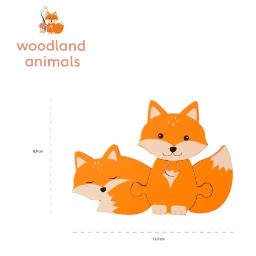 Orange Tree Wooden Fox Puzzle