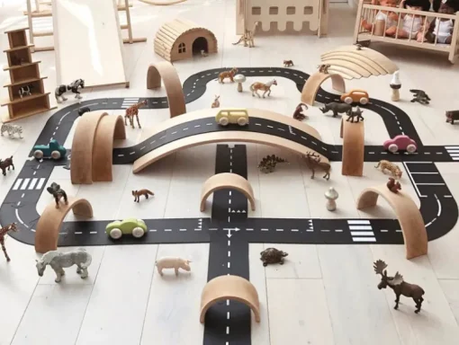 Orange Tree Wooden Racing Car Set