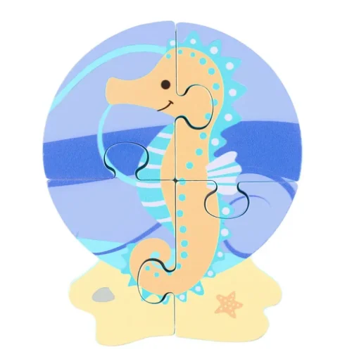 Orange Tree Wooden Seahorse Puzzle