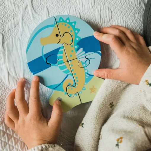 Orange Tree Wooden Seahorse Puzzle
