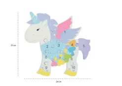 Orange Tree Wooden Unicorn Number Puzzle