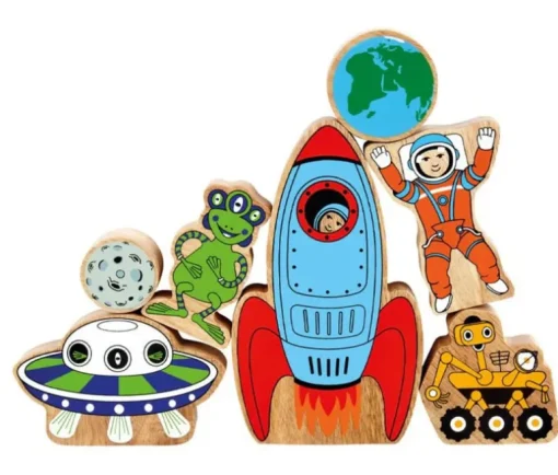 Peep inside Space Story Sack with Wooden Space Set