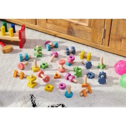Rainbow Wooden Nuts & Bolts - Small Set (Pk7)