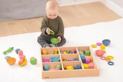 Rainbow Wooden Super Set + Wooden Sorting Tray (7- Way) 74048 (Direct Shipping)