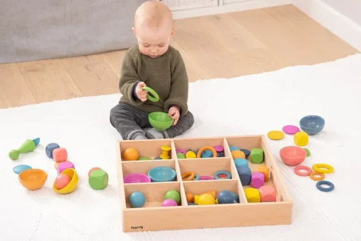 Rainbow Wooden Super Set + Wooden Sorting Tray (7- Way) 74048 (Direct Shipping)