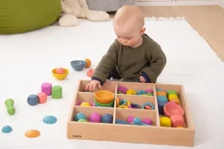 Rainbow Wooden Super Set + Wooden Sorting Tray (7- Way) 74048 (Direct Shipping)