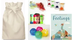 Sensory Story Sack with lots of Sensory Toys