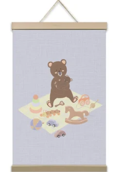 Singing Lullabies to Teddy Bear - Prints Wall Art Decor