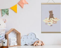 Singing Lullabies to Teddy Bear - Prints Wall Art Decor