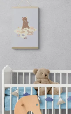 Singing Lullabies to Teddy Bear - Prints Wall Art Decor