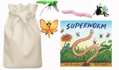 Super Worm Story Sack with Finger Puppets
