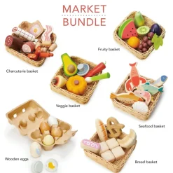 Tenderleaf Toys Market Stall Basket Bundle (Direct Shipping)