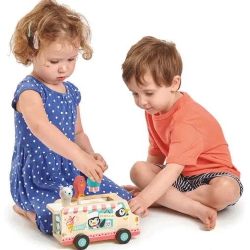 Tenderleaf Toys Wooden- Penguin's Gelato Van