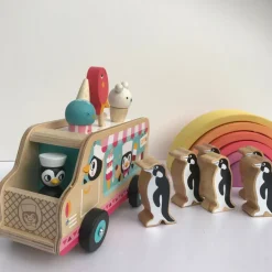 Tenderleaf Toys Wooden- Penguin's Gelato Van