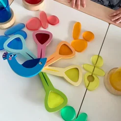 Tenderleaf Toys Wooden Peacock Colours