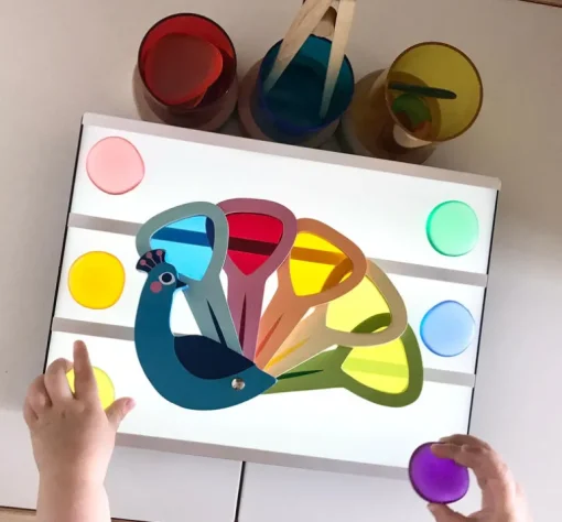 Tenderleaf Toys Wooden Peacock Colours