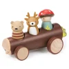 Tenderleaf Toys Wooden Timber Taxi with 3 Characters