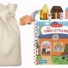 Three Little Pigs Story Sack with Wooden Characters