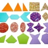 TickiT Rainbow Glitter Shapes pk21 72622