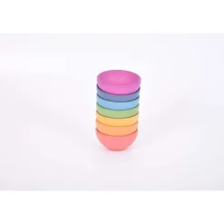 Tickit Rainbow Wooden Bowls - Pk7