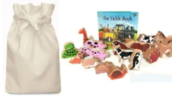 Tickle Book Story Sack with Lanka Kade Wooden Animals